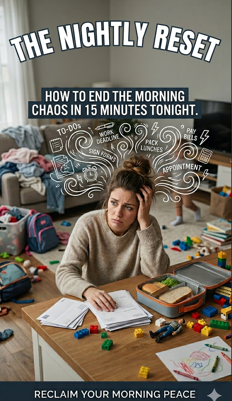 The Nightly reset: How to end the morning chaos in 15 minutes tonight